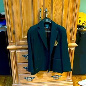 Forest Green Wool Blazer.  Lauren by Ralph Lauren